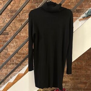 Elegant Black Turtleneck Dress